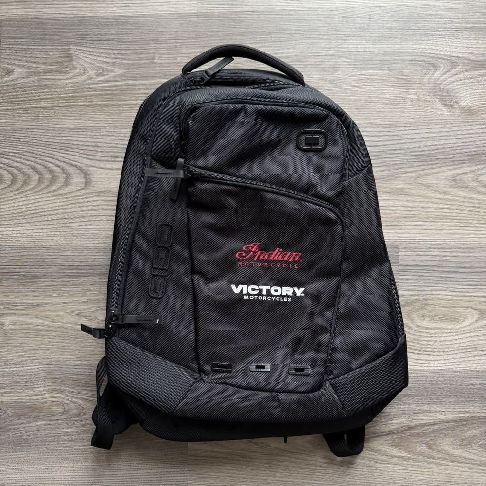 OGIO Ace Backpack Black Indian Victory Motorcycles Embroidered Logo